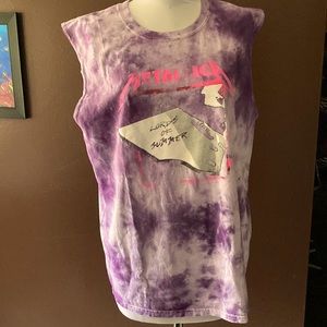Hot Topic Metallica Purple Tank Top Tie Dye